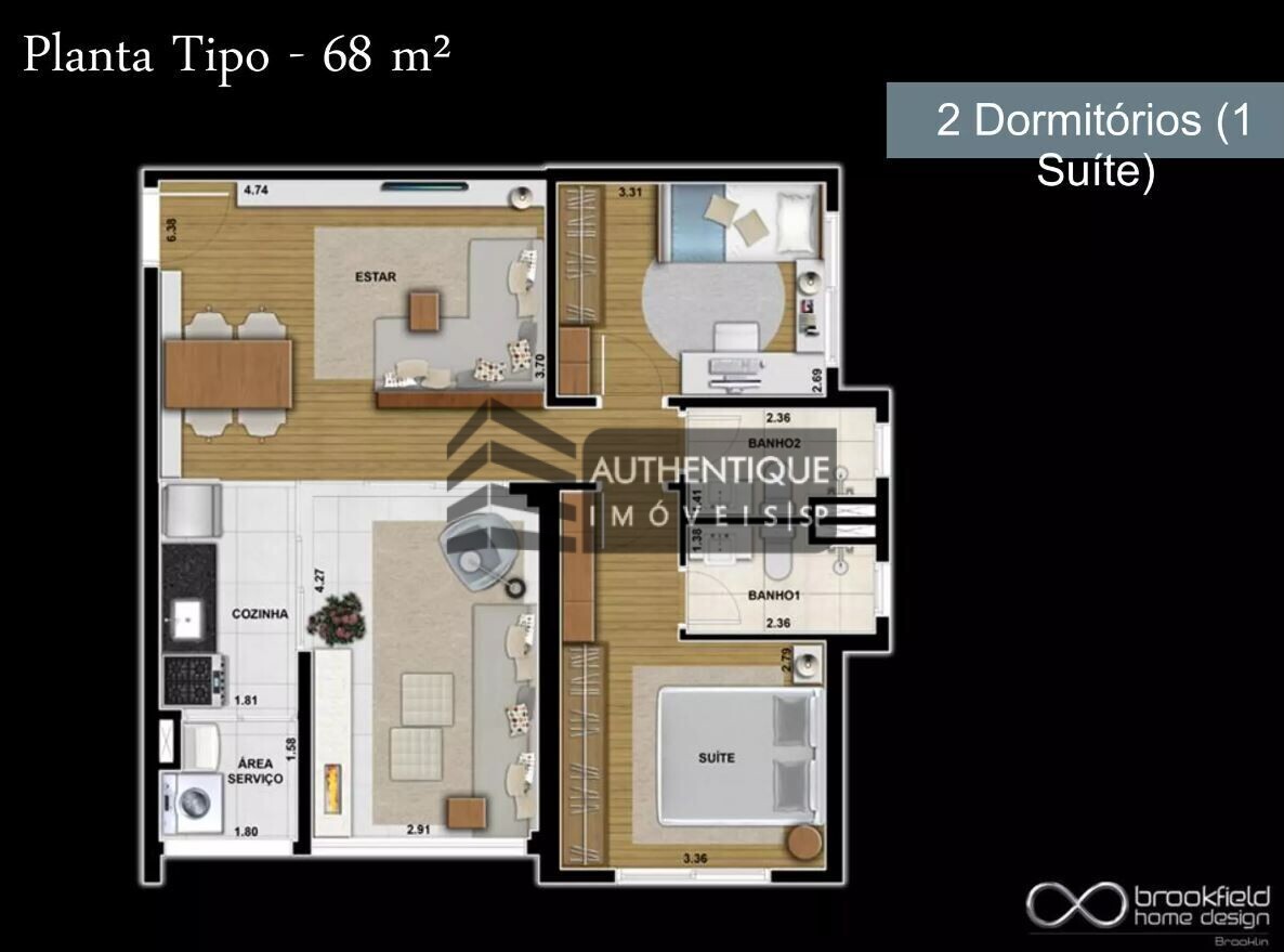 Apartamento à venda com 2 quartos, 69m² - Foto 38