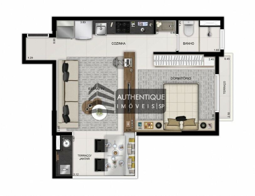 Apartamento à venda com 1 quarto, 37m² - Foto 22