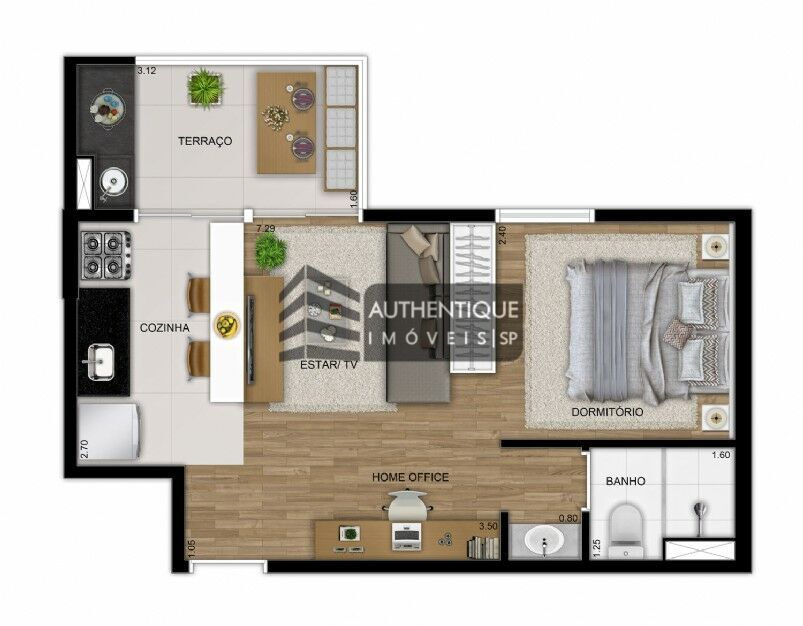 Apartamento à venda com 1 quarto, 37m² - Foto 21