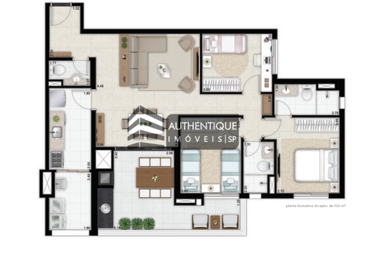 Apartamento, 3 quartos, 100 m² - Foto 21