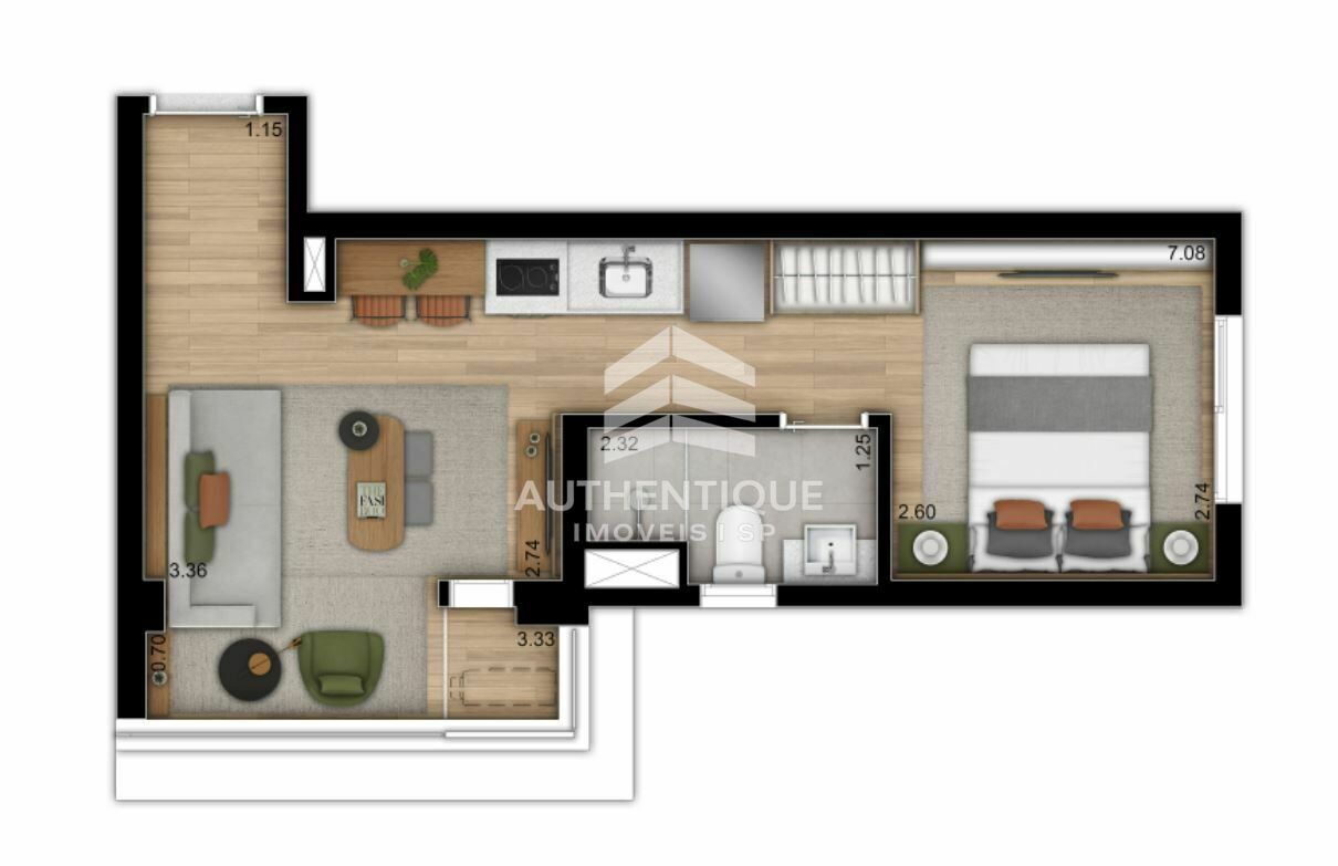 Apartamento, 1 quarto, 42 m² - Foto 24