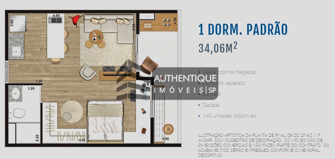 Apartamento à venda com 1 quarto, 36m² - Foto 49