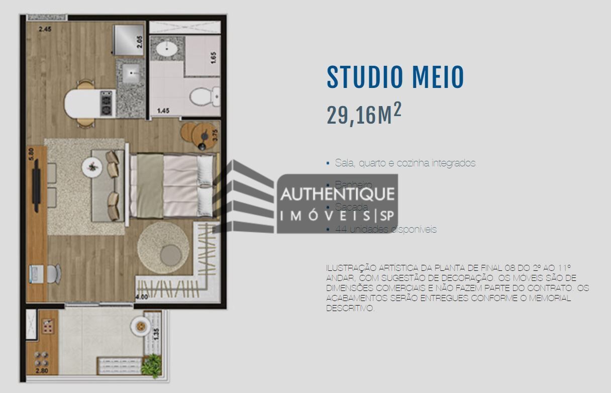 Apartamento à venda com 1 quarto, 36m² - Foto 48