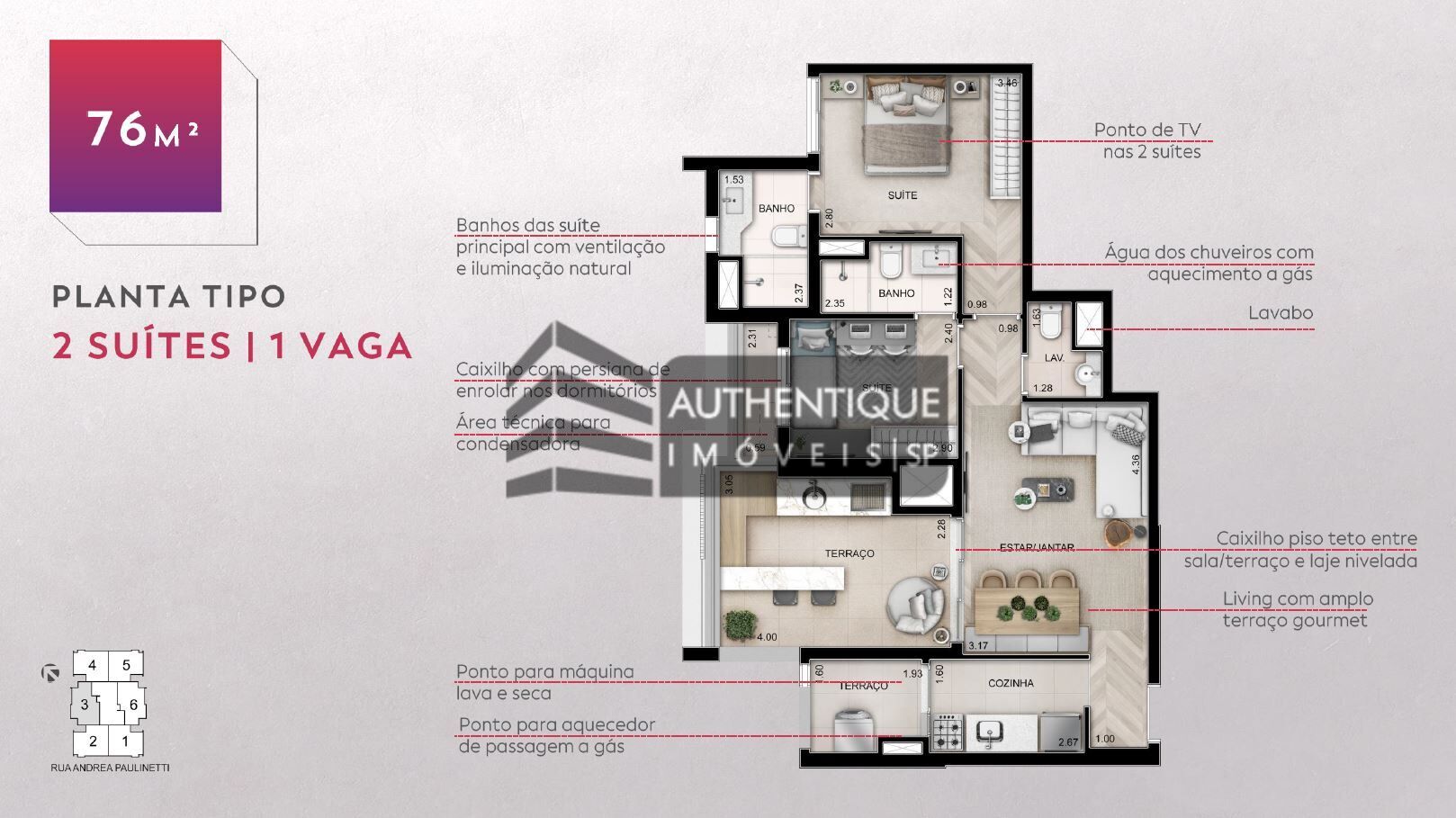 Apartamento à venda com 2 quartos, 76m² - Foto 13