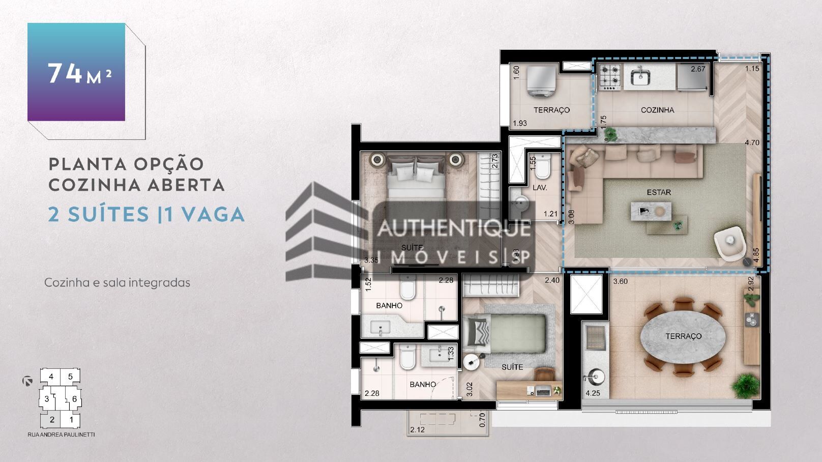 Apartamento à venda com 2 quartos, 76m² - Foto 11