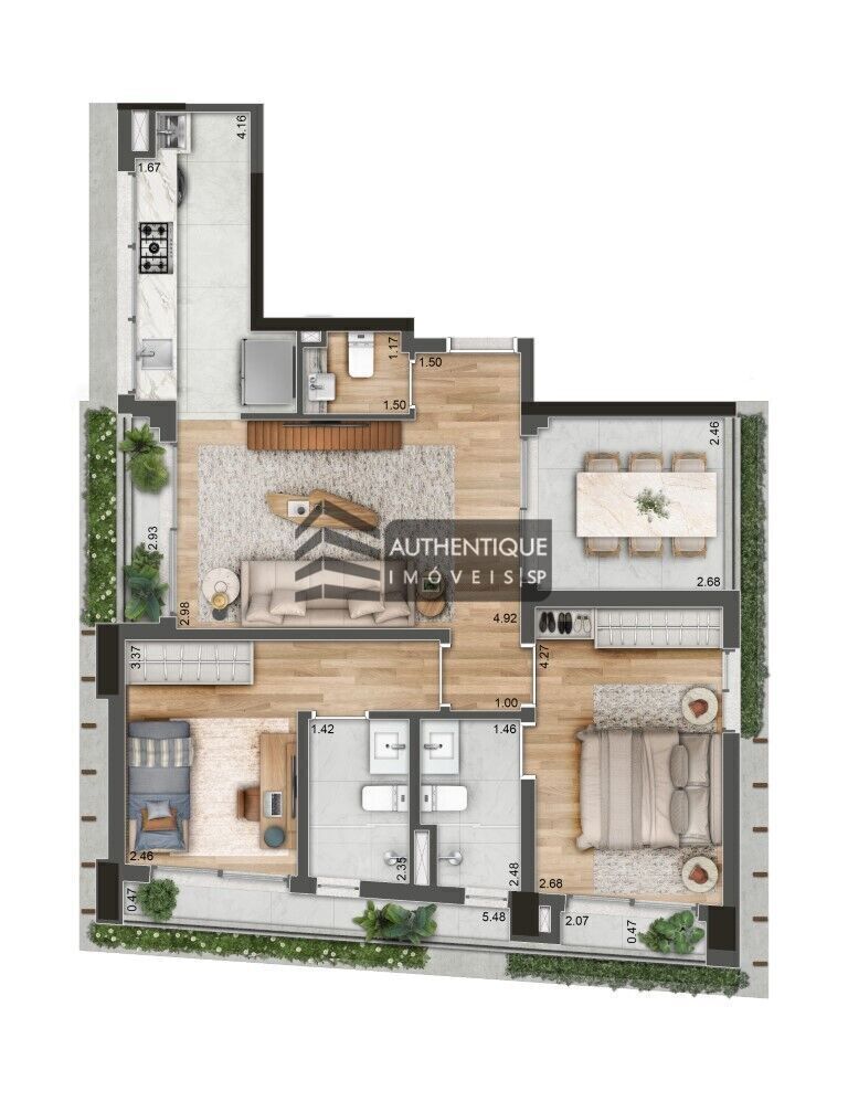 Apartamento à venda com 3 quartos, 182m² - Foto 21