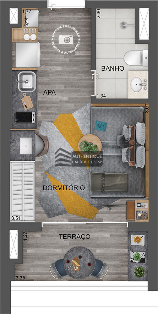 Apartamento à venda com 1 quarto, 26m² - Foto 24