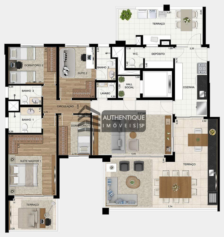 Apartamento à venda com 4 quartos, 172m² - Foto 32