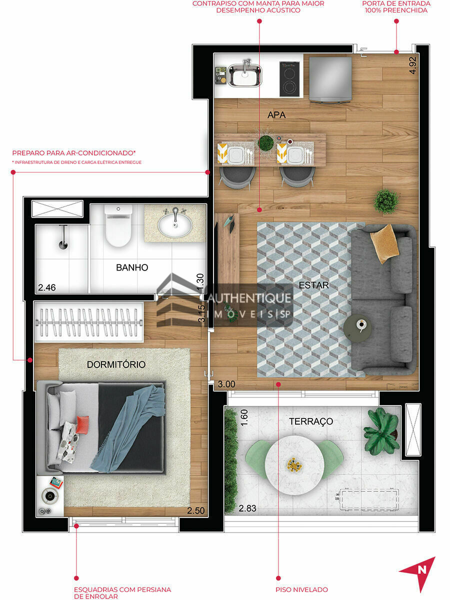 Apartamento à venda com 1 quarto, 35m² - Foto 12