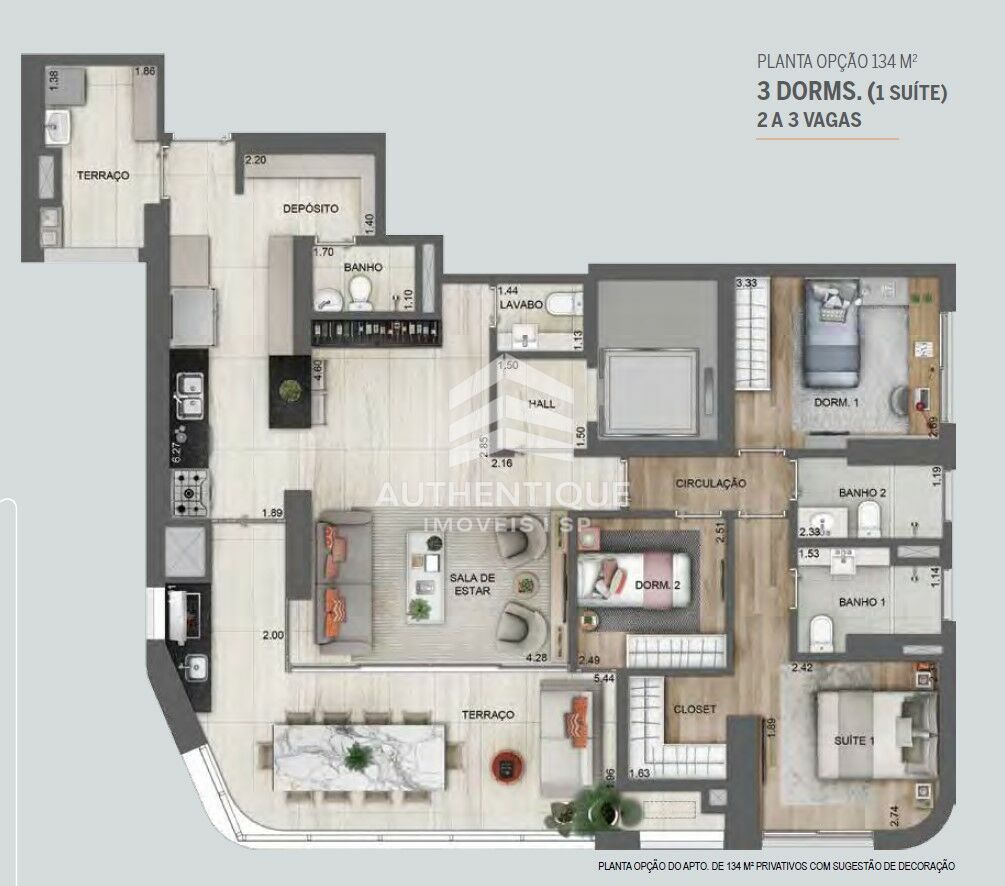 Apartamento, 3 quartos, 136 m² - Foto 52
