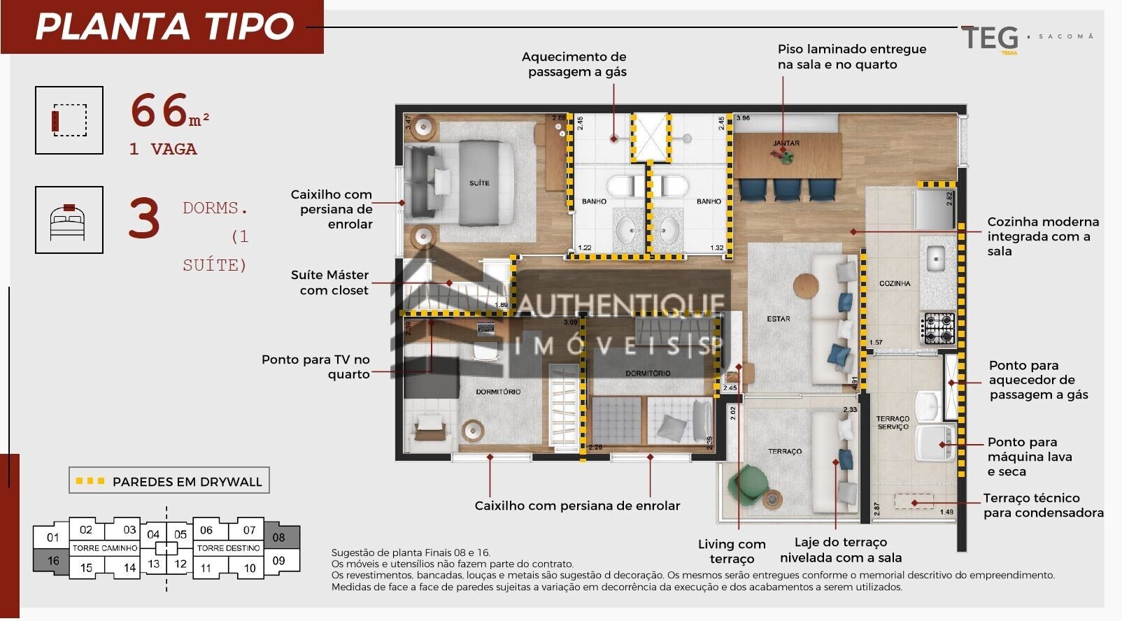 Apartamento à venda com 2 quartos, 66m² - Foto 29