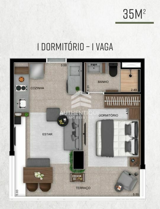Apartamento, 1 quarto, 35 m² - Foto 28
