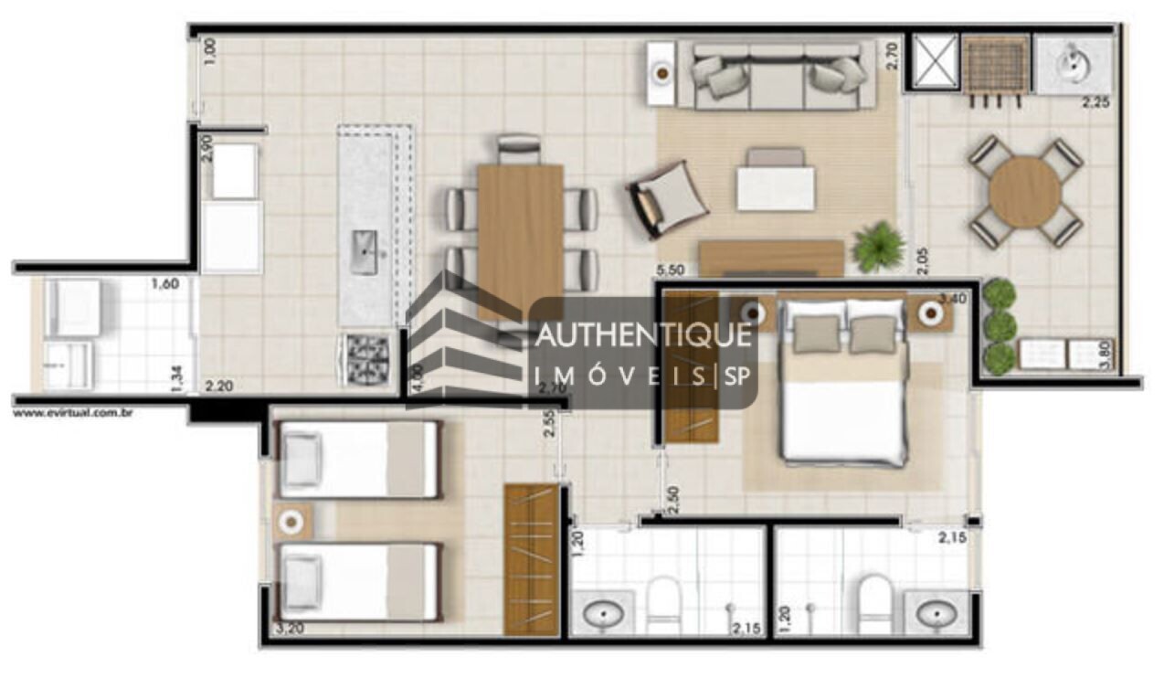 Apartamento à venda com 2 quartos, 69m² - Foto 10