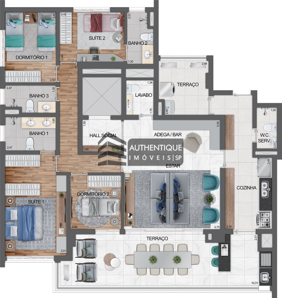 Apartamento à venda com 3 quartos, 157m² - Foto 30