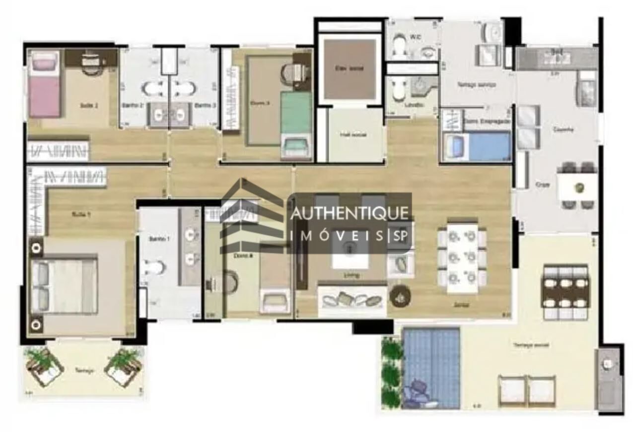 Apartamento à venda com 3 quartos, 133m² - Foto 23