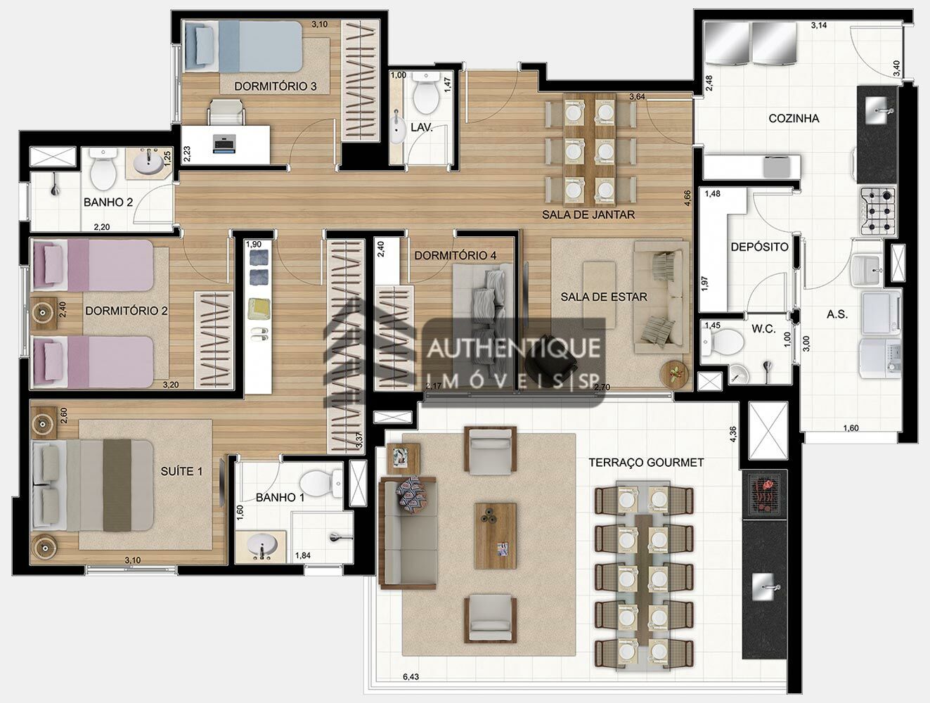 Apartamento à venda com 3 quartos, 149m² - Foto 46