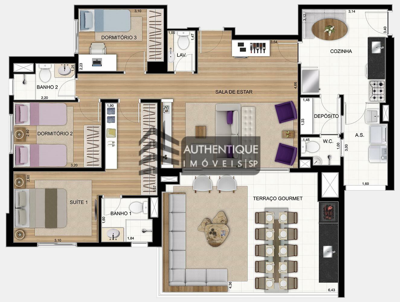 Apartamento à venda com 3 quartos, 149m² - Foto 45