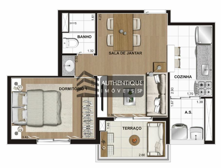 Apartamento à venda com 1 quarto, 42m² - Foto 44