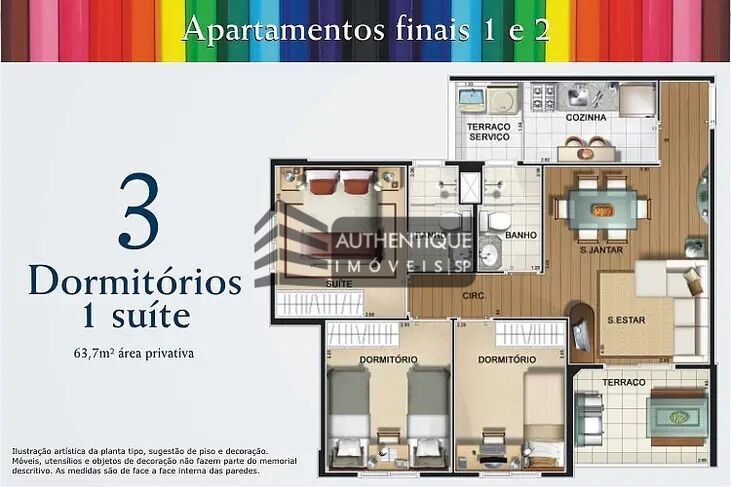 Apartamento à venda com 3 quartos, 66m² - Foto 17