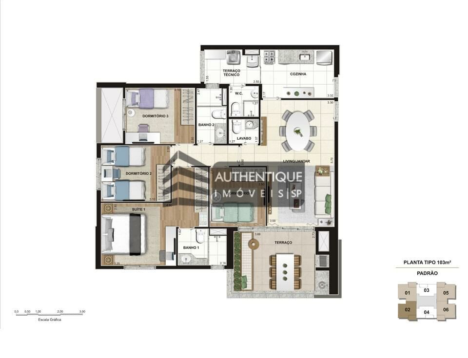 Apartamento à venda com 3 quartos, 103m² - Foto 34