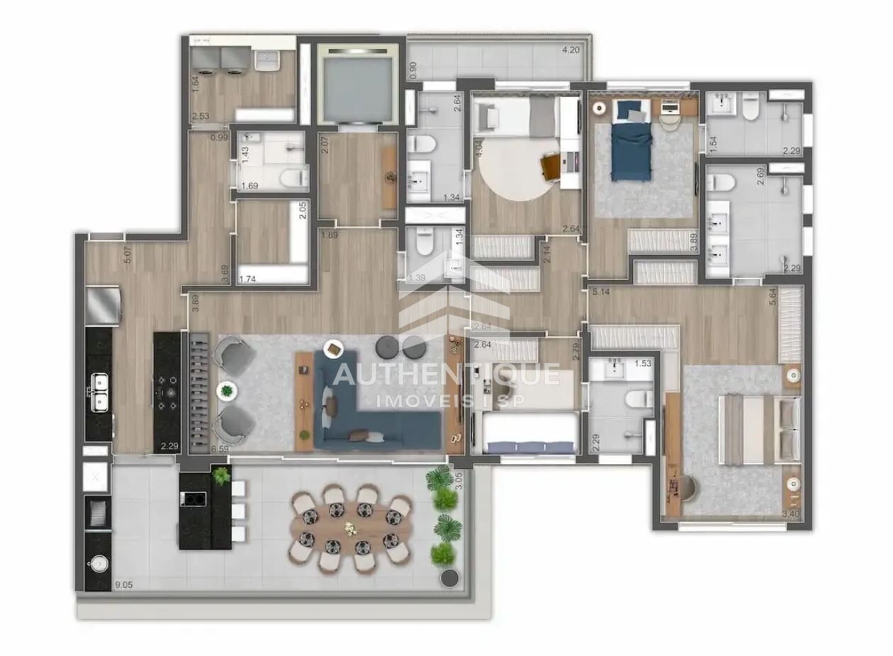 Apartamento, 4 quartos, 194 m² - Foto 9