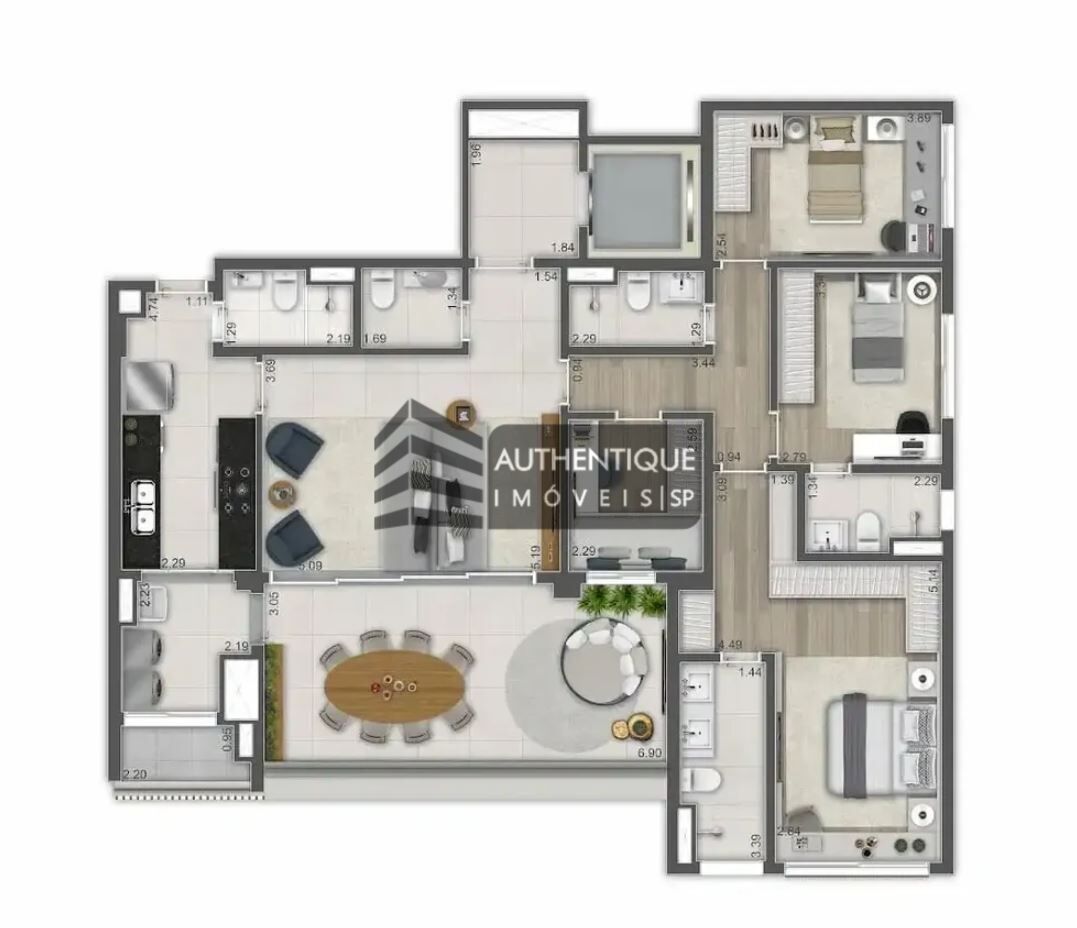 Apartamento à venda com 4 quartos, 194m² - Foto 8