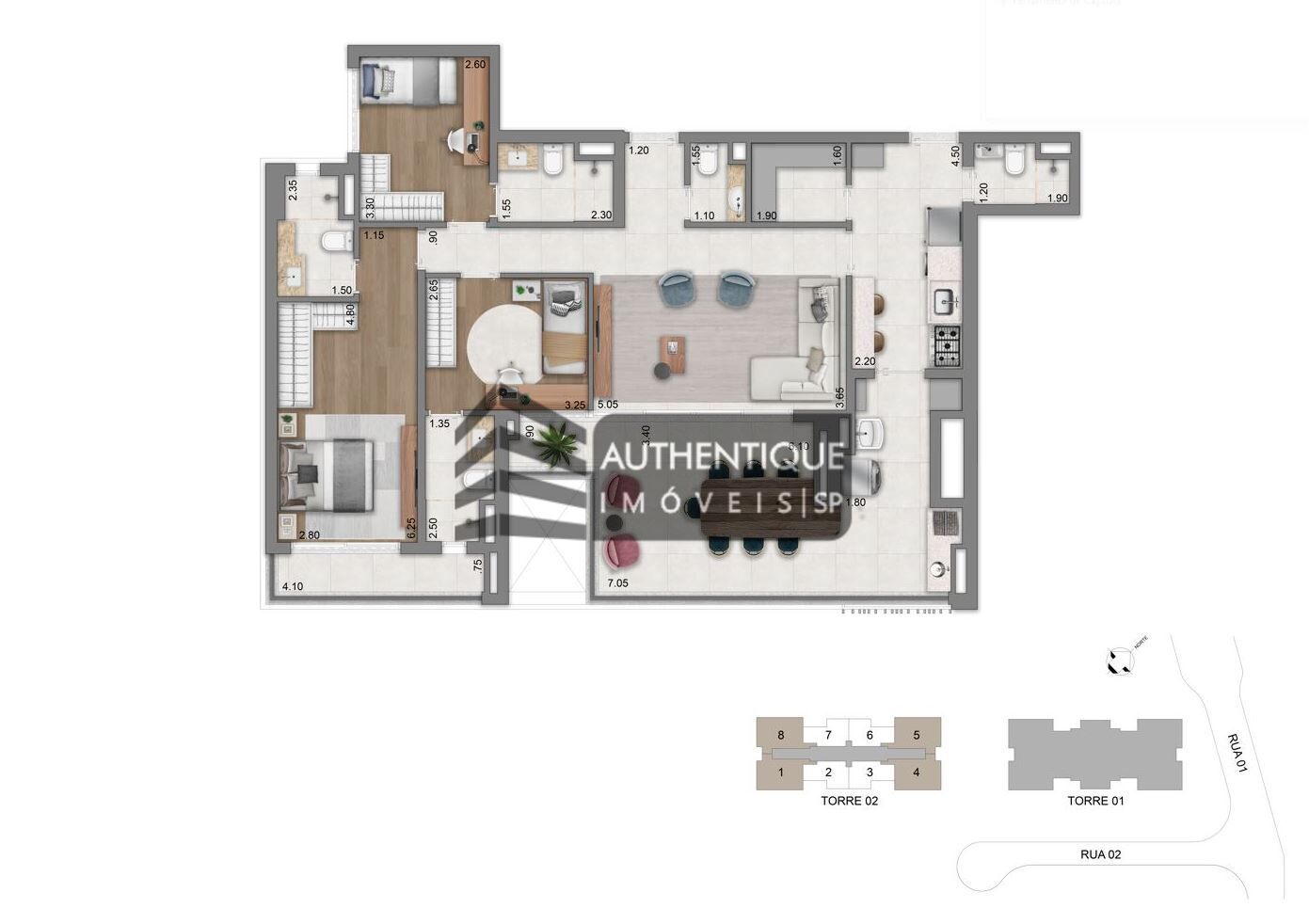 Apartamento à venda com 3 quartos, 134m² - Foto 19