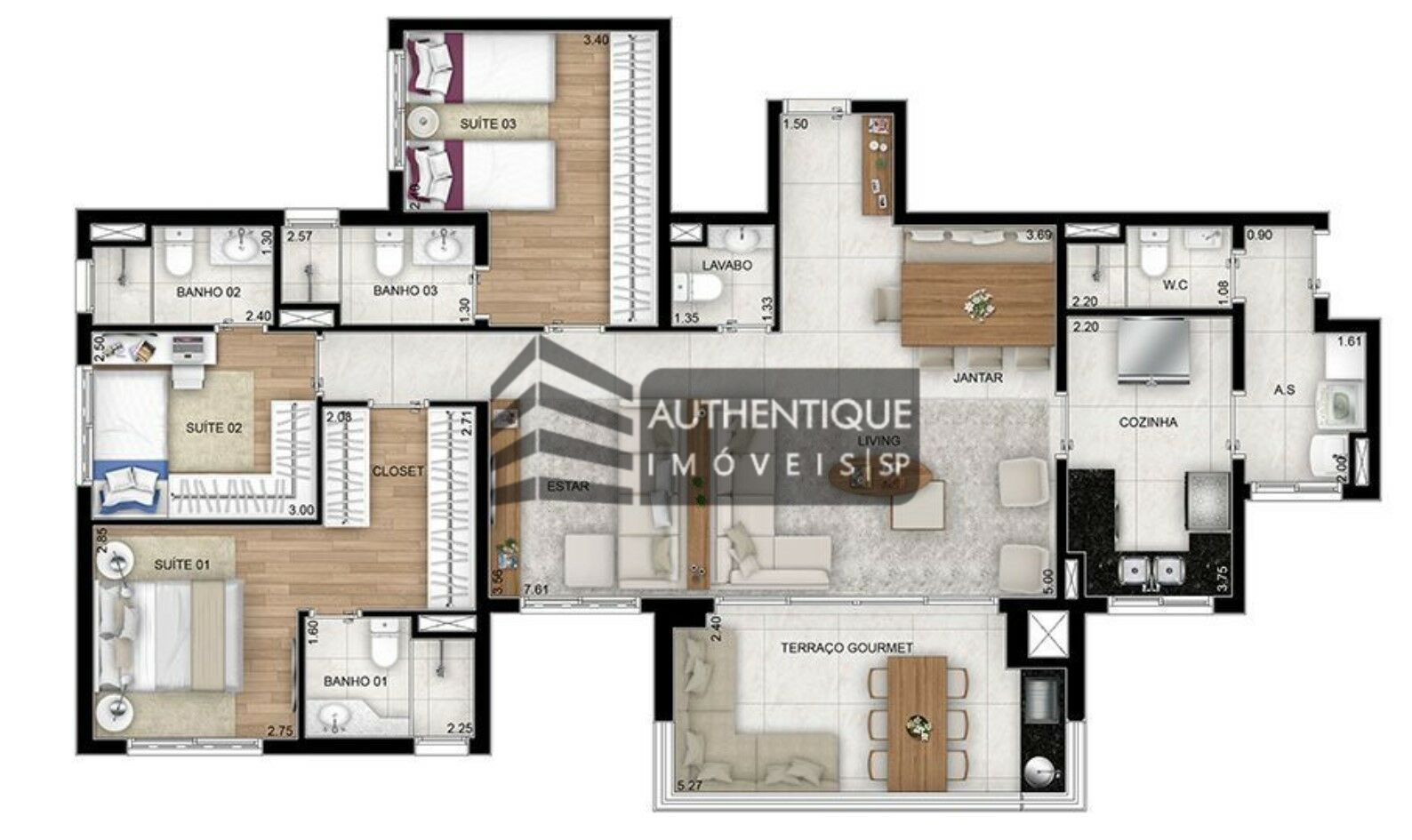 Apartamento à venda com 3 quartos, 129m² - Foto 27