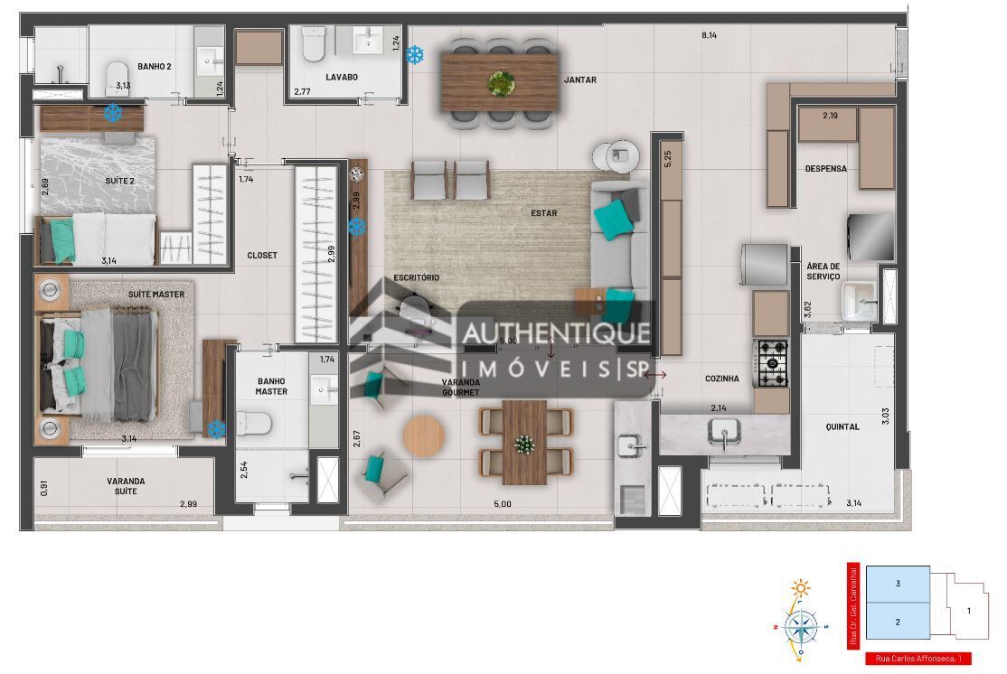 Apartamento à venda com 3 quartos, 128m² - Foto 11