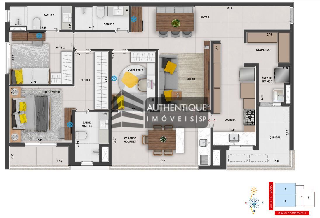 Apartamento à venda com 3 quartos, 128m² - Foto 12