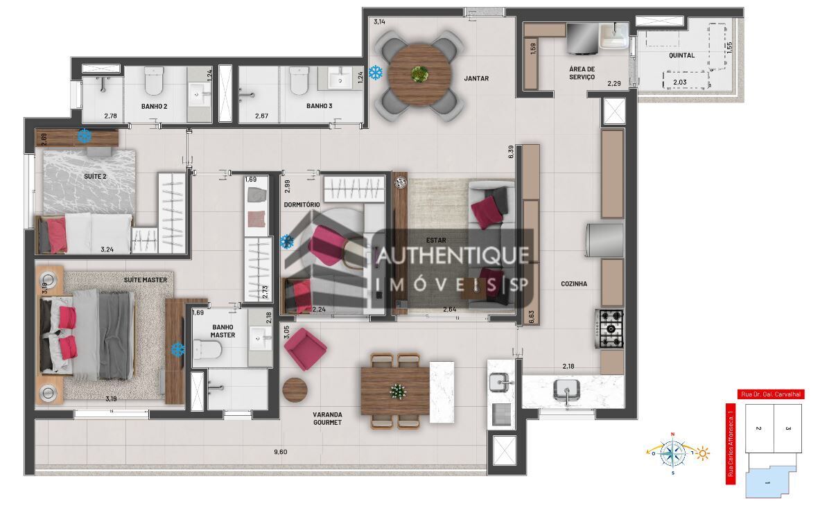 Apartamento à venda com 3 quartos, 128m² - Foto 14