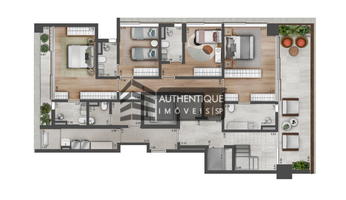 Apartamento à venda com 3 quartos, 171m² - Foto 47