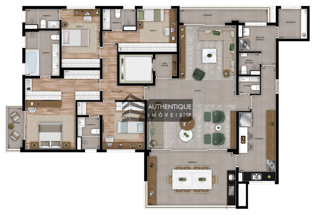 Apartamento à venda com 4 quartos, 169m² - Foto 10