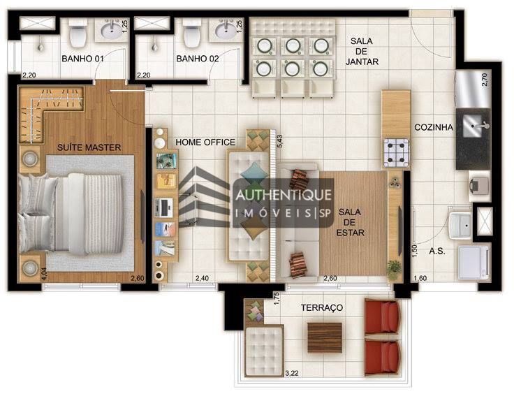 Apartamento à venda com 1 quarto, 64m² - Foto 13