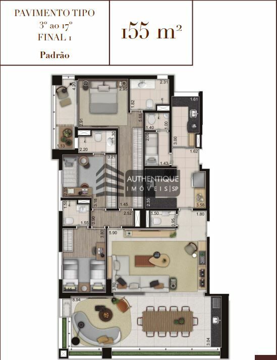 Apartamento à venda com 3 quartos, 155m² - Foto 13