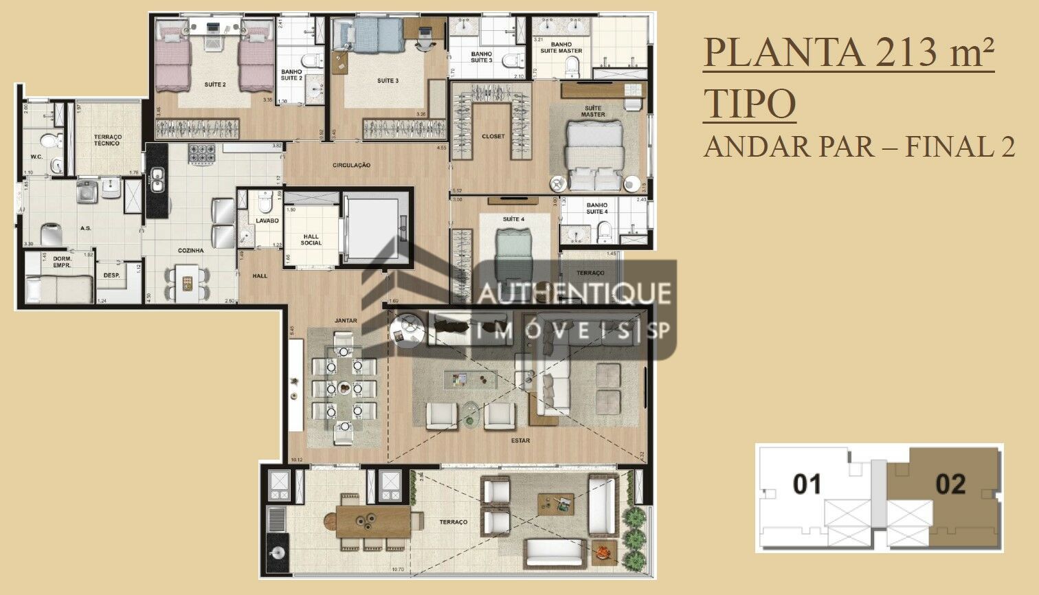 Apartamento à venda com 3 quartos, 213m² - Foto 51