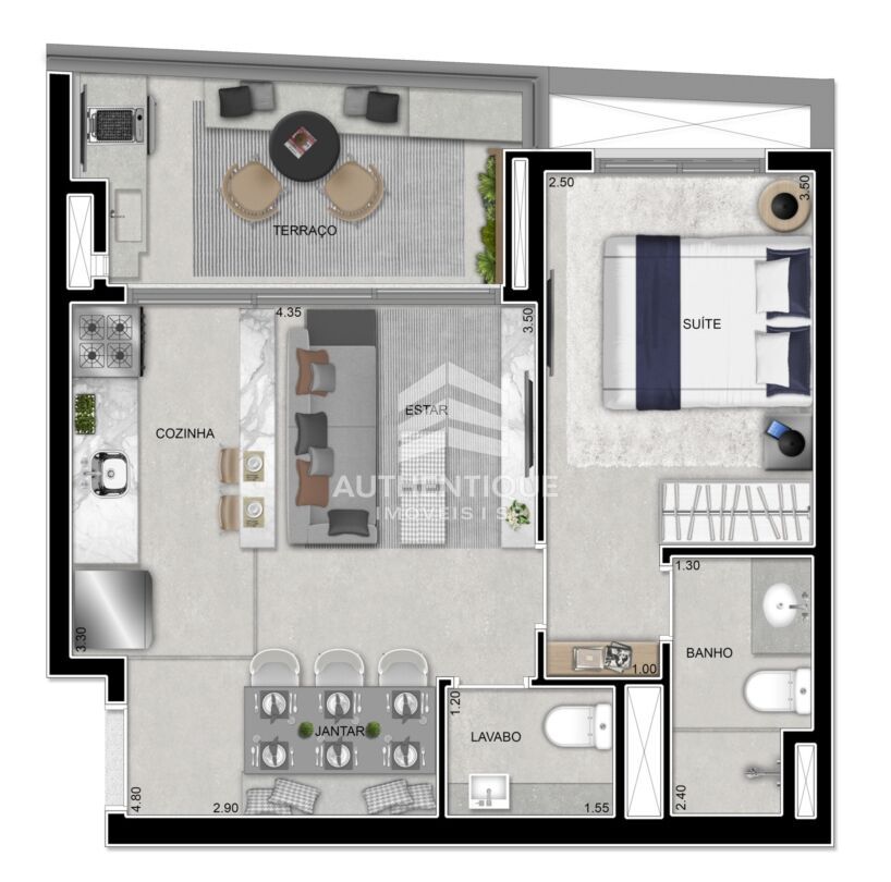 Apartamento, 1 quarto, 49 m² - Foto 41