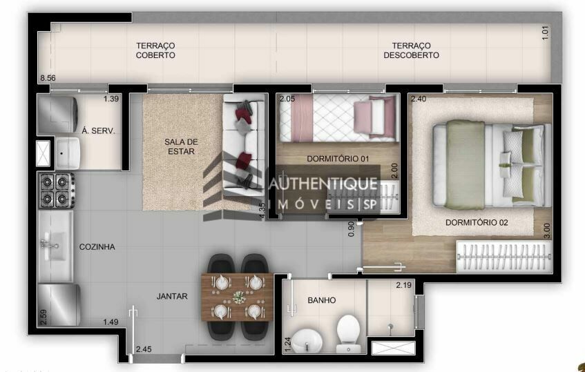 Apartamento à venda com 2 quartos, 47m² - Foto 28