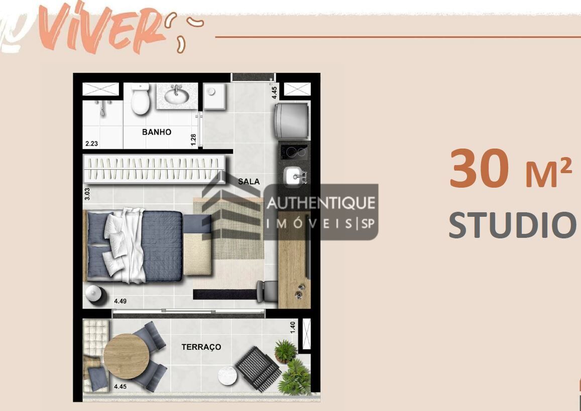 Apartamento à venda com 1 quarto, 30m² - Foto 5