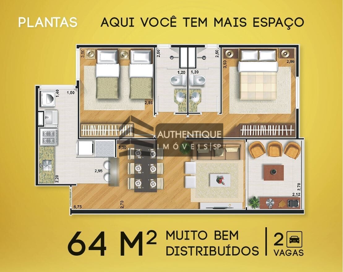 Apartamento à venda com 2 quartos, 64m² - Foto 22