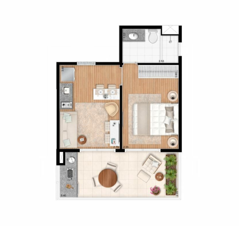 Apartamento à venda com 1 quarto, 33m² - Foto 14