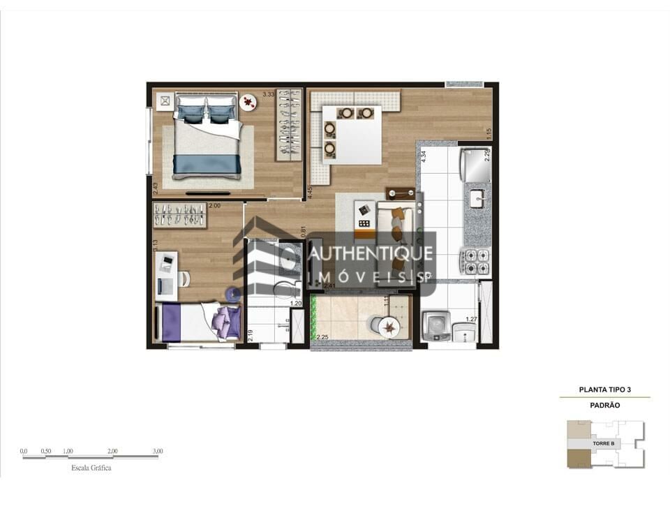 Apartamento à venda com 2 quartos, 44m² - Foto 31