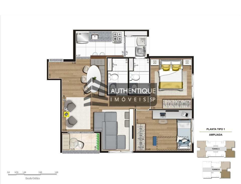 Apartamento à venda com 2 quartos, 44m² - Foto 33