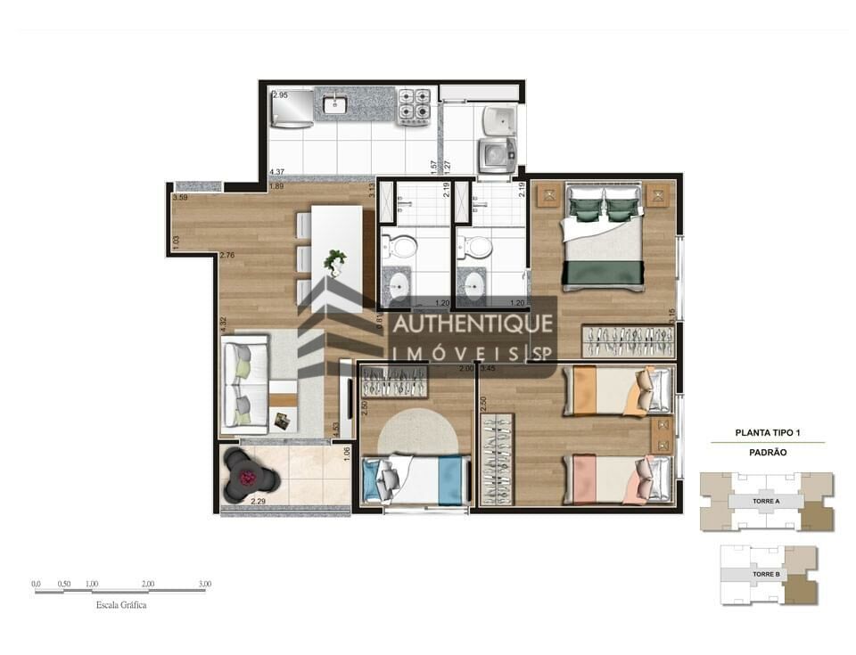 Apartamento à venda com 2 quartos, 44m² - Foto 32