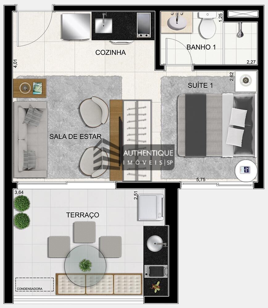 Apartamento à venda com 1 quarto, 35m² - Foto 36