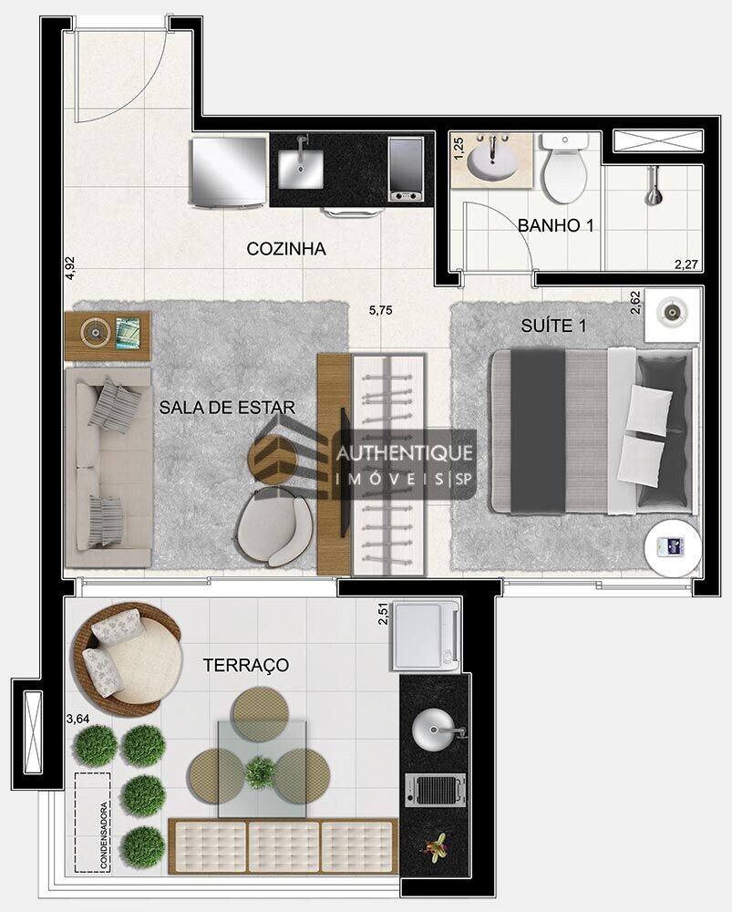 Apartamento à venda com 1 quarto, 35m² - Foto 37