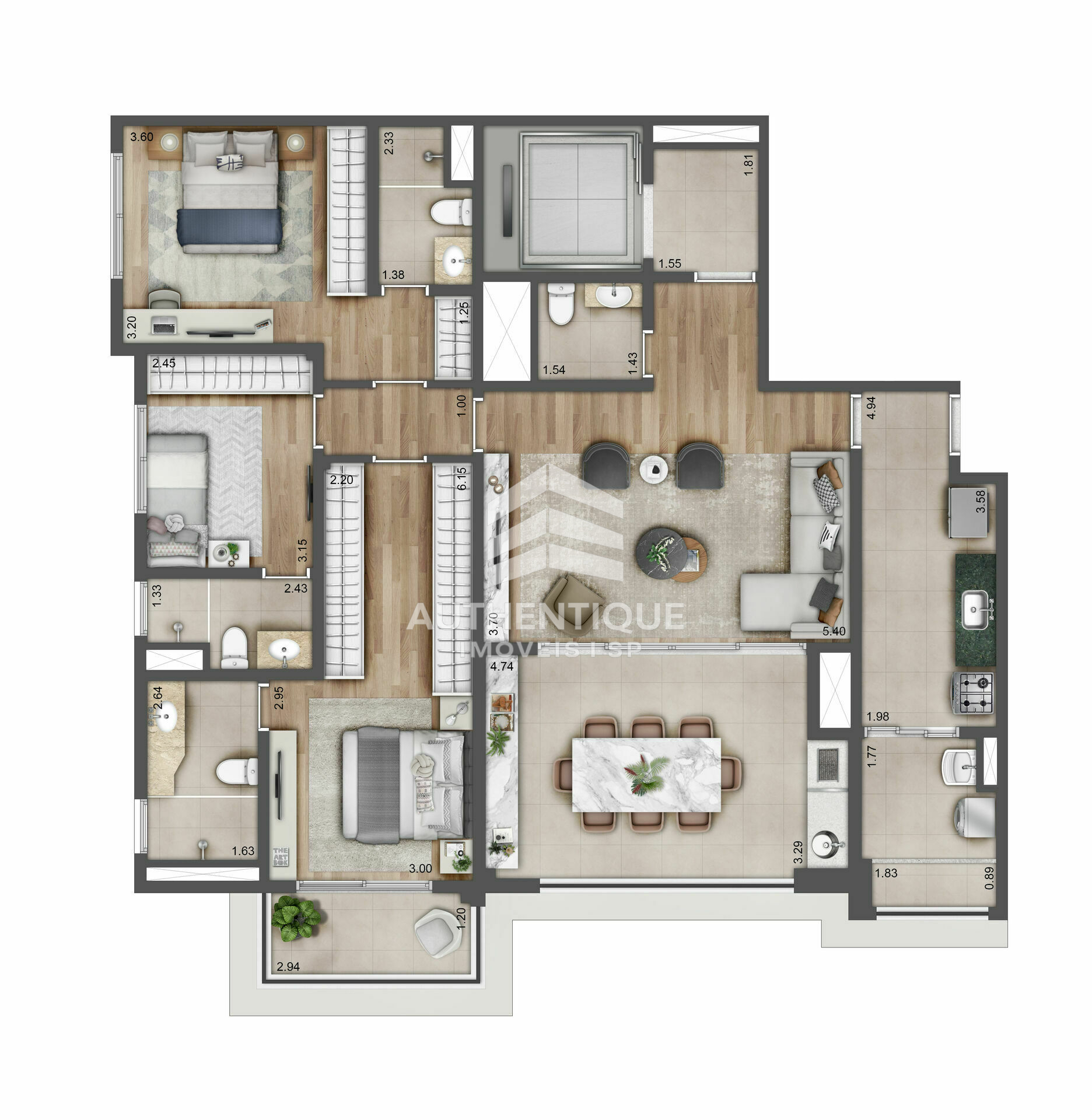 Apartamento, 3 quartos, 155 m² - Foto 24
