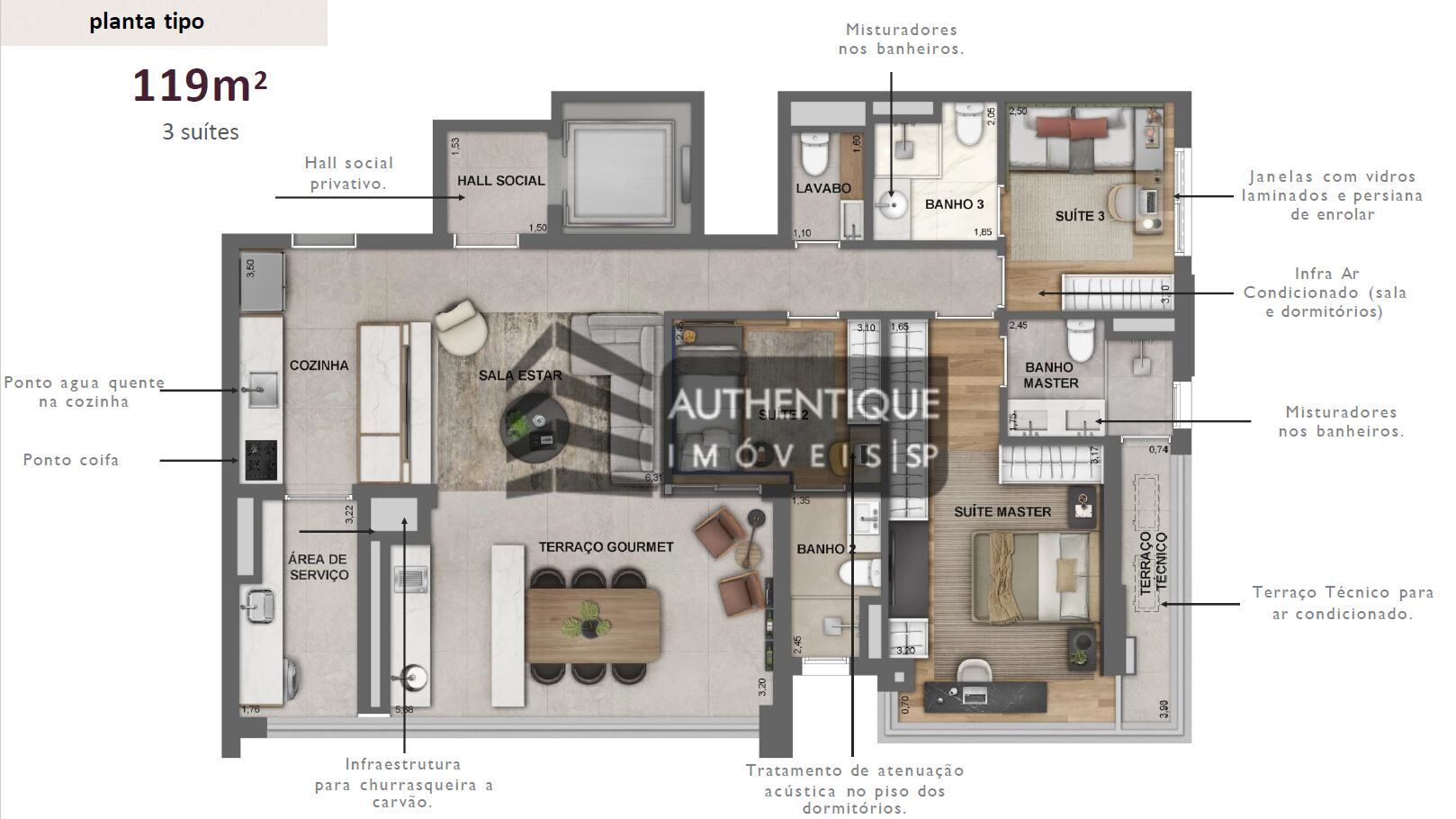 Apartamento à venda com 3 quartos, 119m² - Foto 23