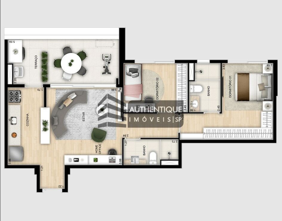 Apartamento à venda com 2 quartos, 74m² - Foto 15