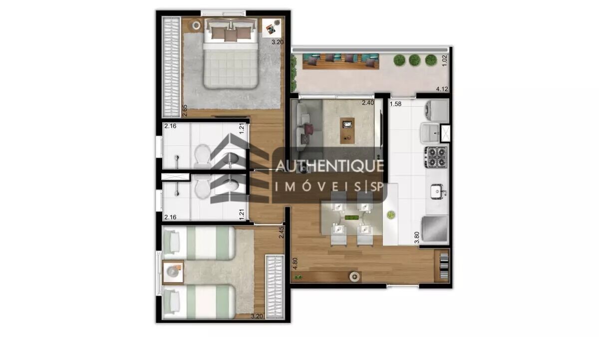 Apartamento à venda com 2 quartos, 54m² - Foto 20